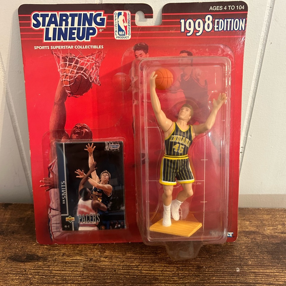 1998 Starting Lineup RIK SMITS Basketball Figurine With Card Pacers‎ NBA New
